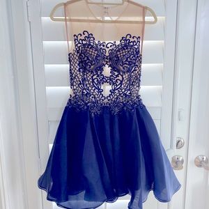 Glamour by Terani Couture Navy Prom Cocktail dress
